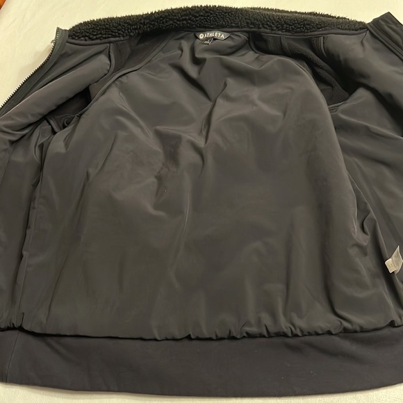 🟡 Athleta Range Sherpa Full Zip Jacket In Black - Picture 11 of 11